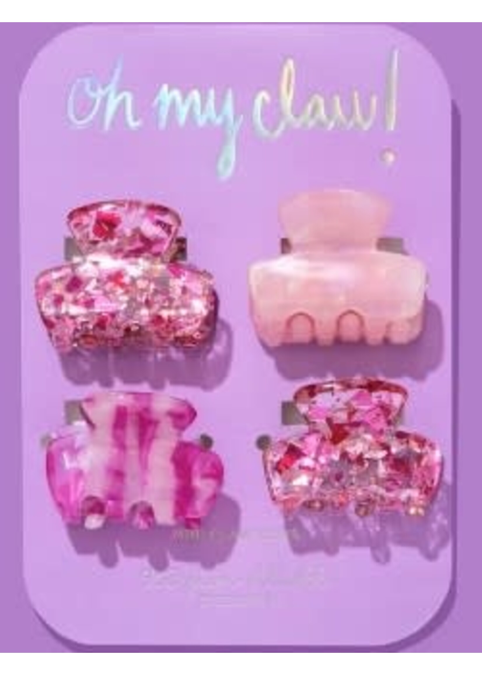 T Elliott Designs Pink Confetti Mini Claw Clips