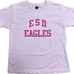 EN T-Shirt Pink ESD Eagles Drop Shadow