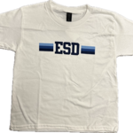 EN T-Shirt White Blue Ombre Stripe ESD