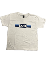 EN T-Shirt White Blue Ombre Stripe ESD