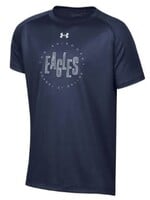 GFS U-A Navy Tee with School Name and EAGLES in Center