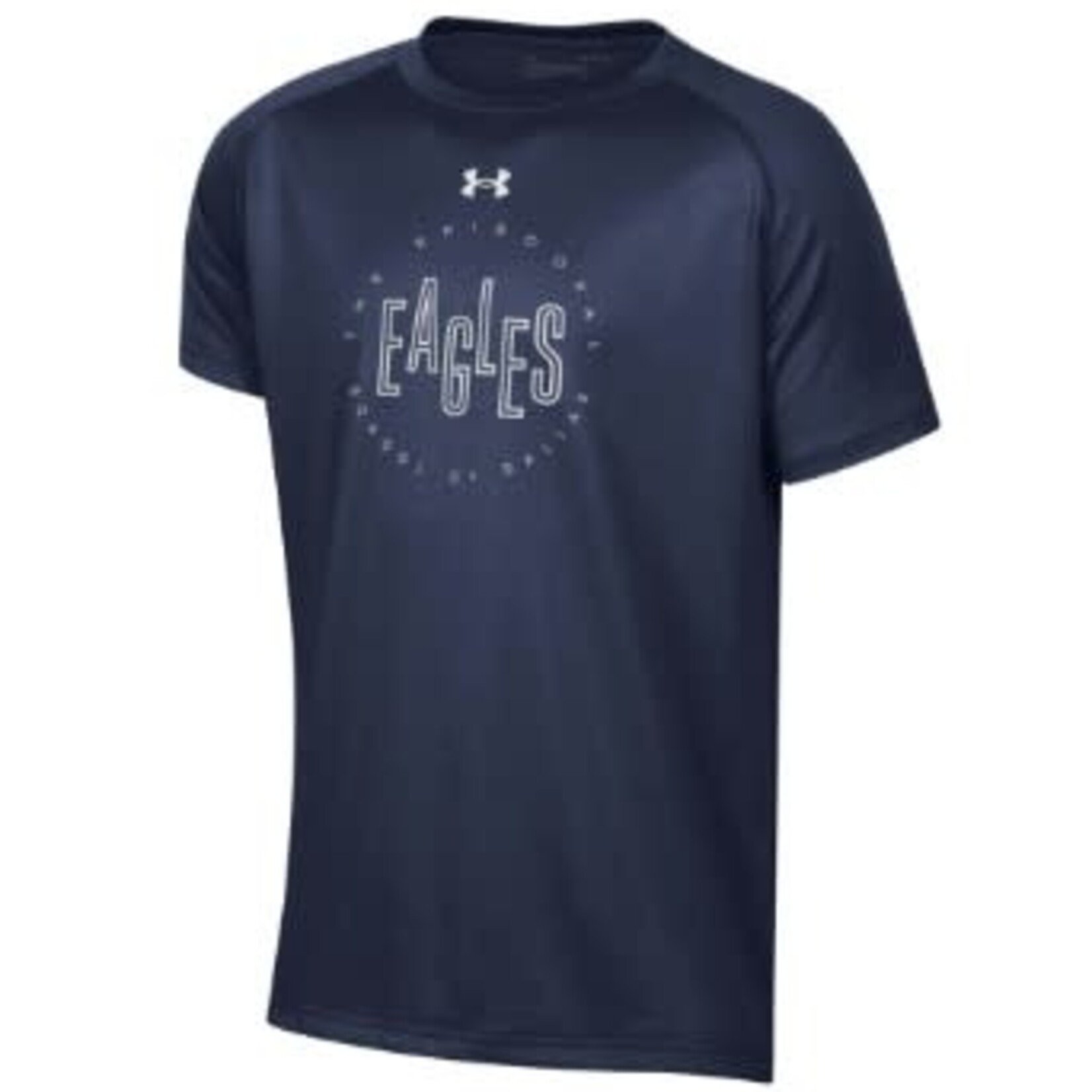 GFS U-A Navy Tee with School Name and EAGLES in Center