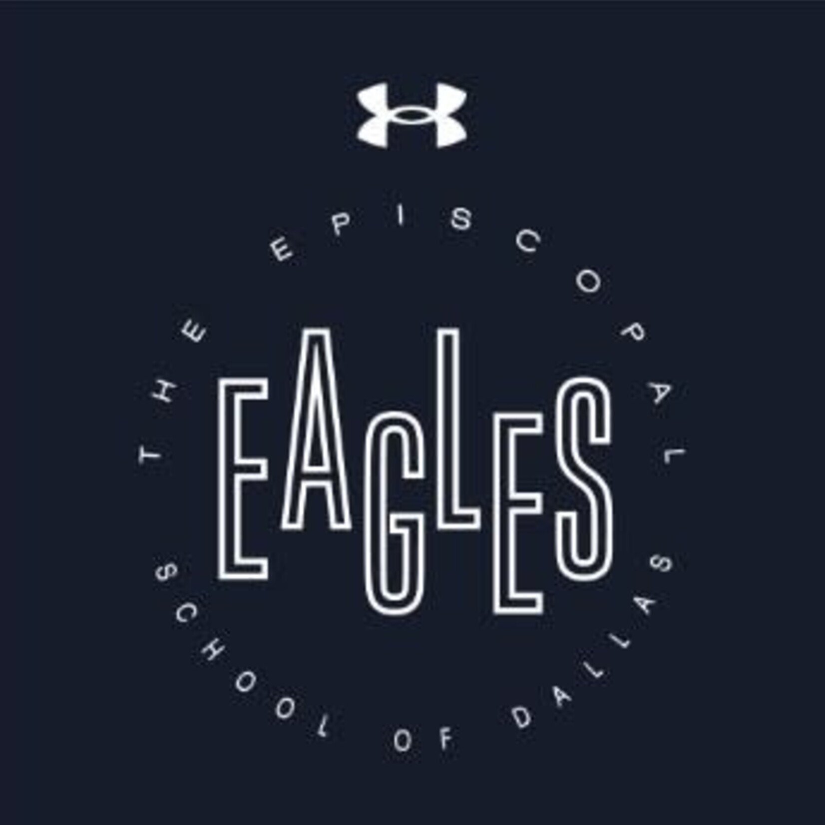 GFS U-A Navy Tee with School Name and EAGLES in Center