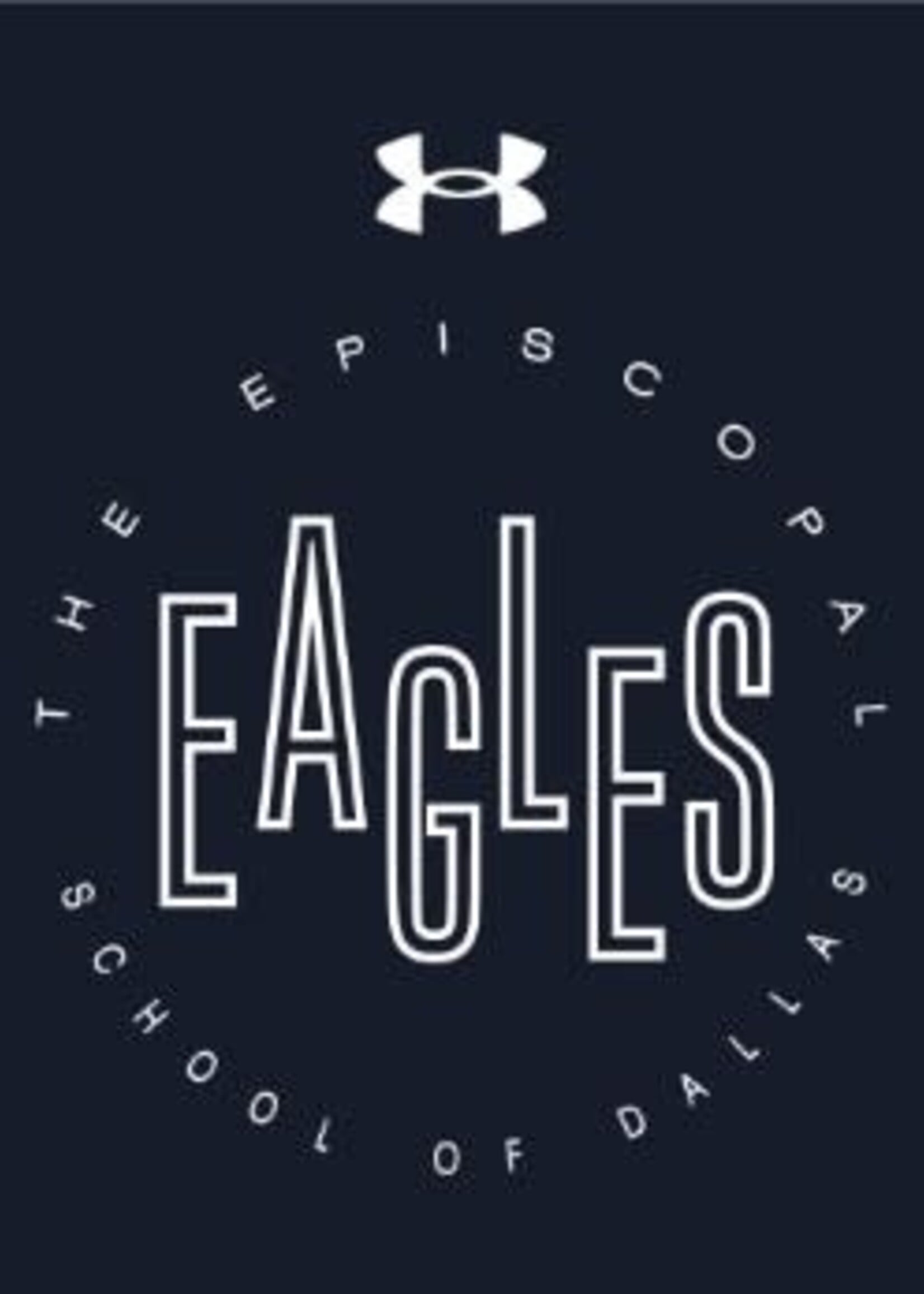 GFS U-A Navy Tee with School Name and EAGLES in Center