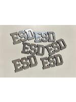 Emblem Art ESD Chrome Car Decal 2x4
