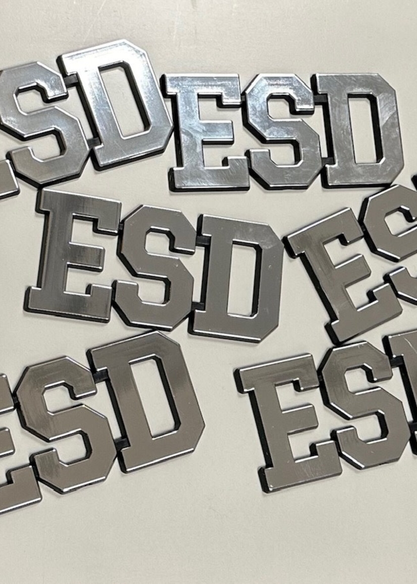 Emblem Art ESD Chrome Car Decal 2x4