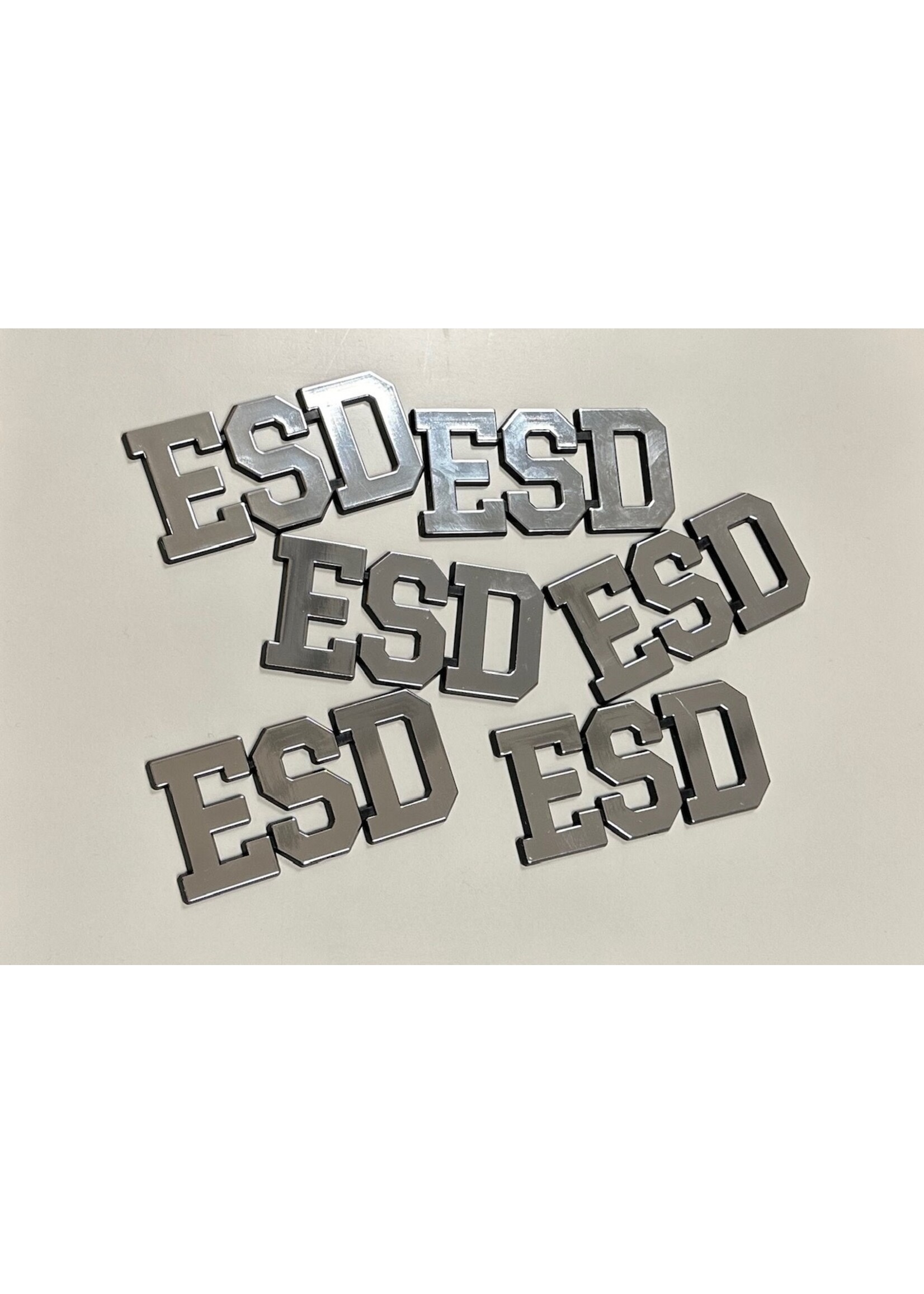 Emblem Art ESD Chrome Car Decal 2x4