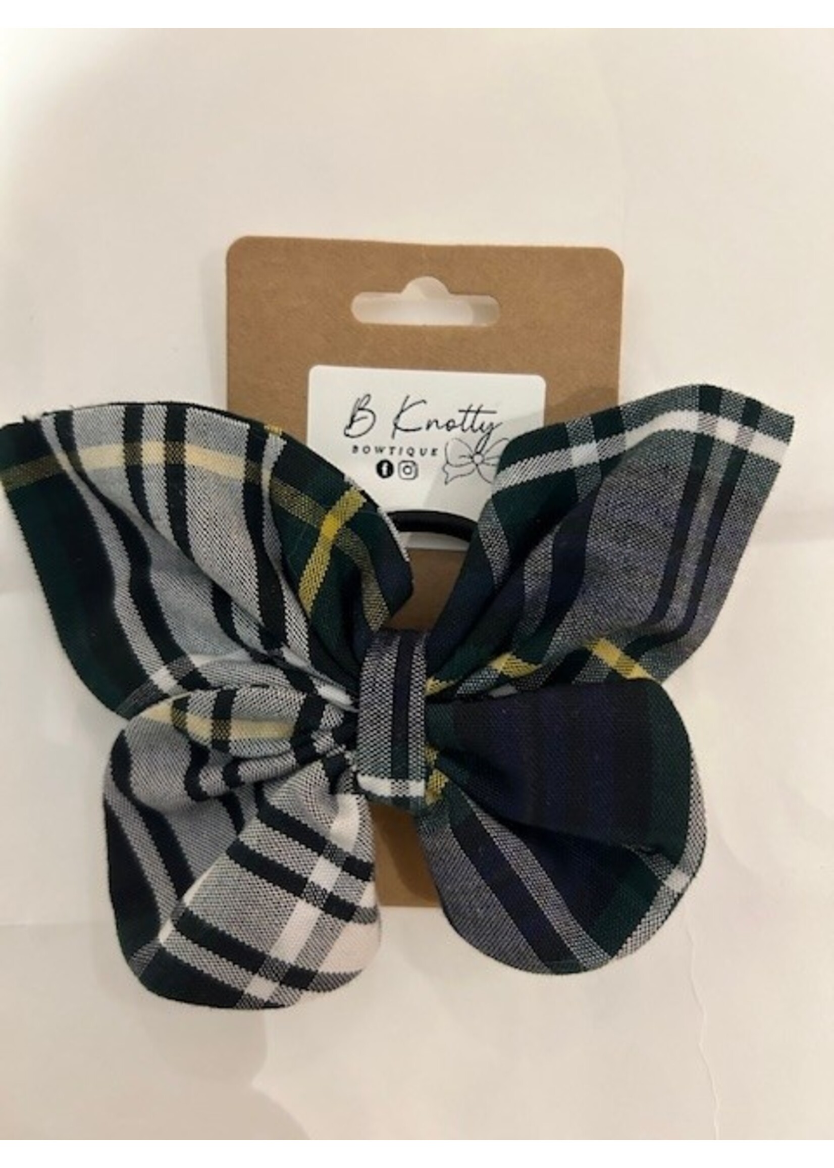 Butterfly Bow Campbell Plaid Pony Tail