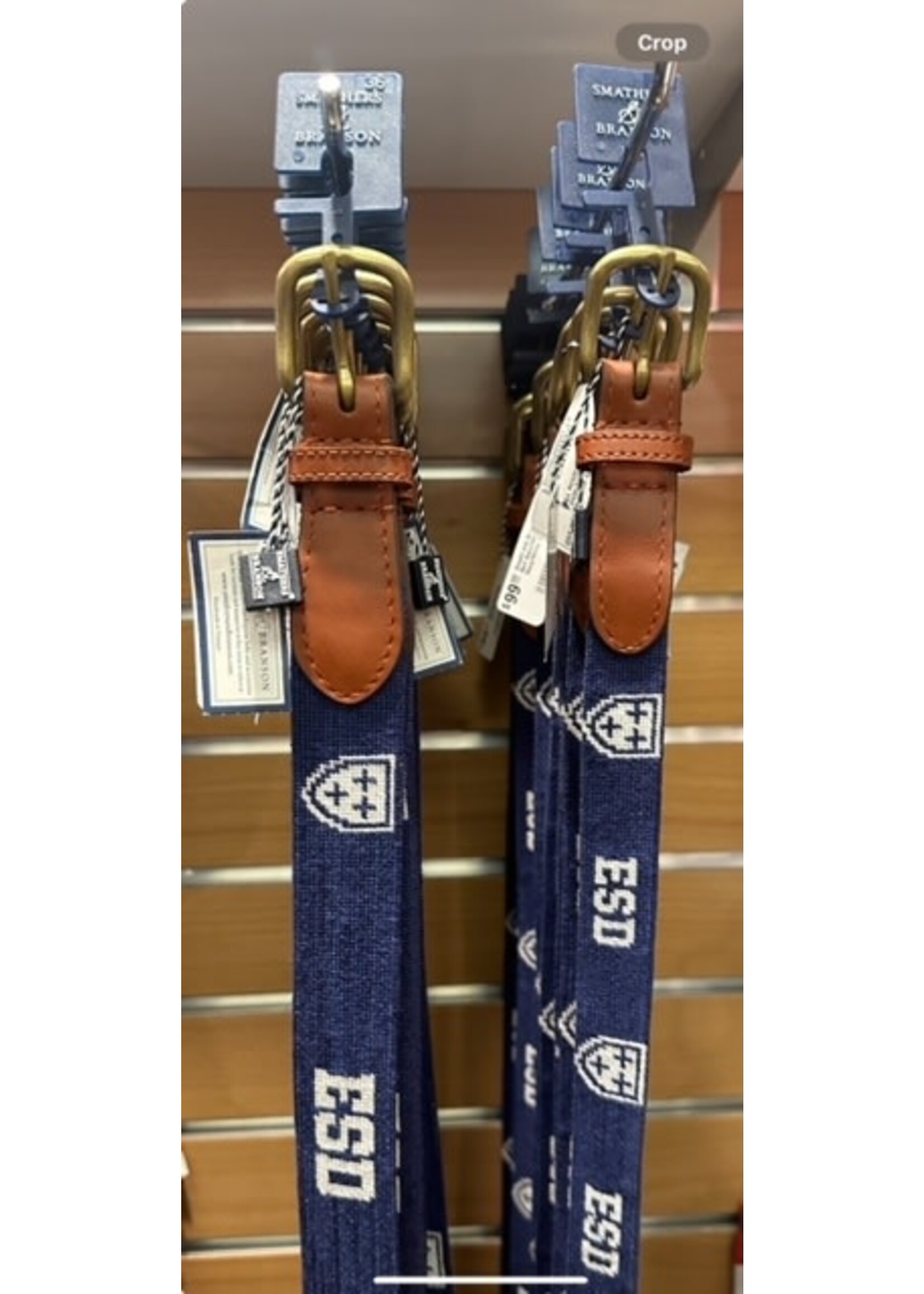 Smath and Bran Cust ESD Belt Navy/White