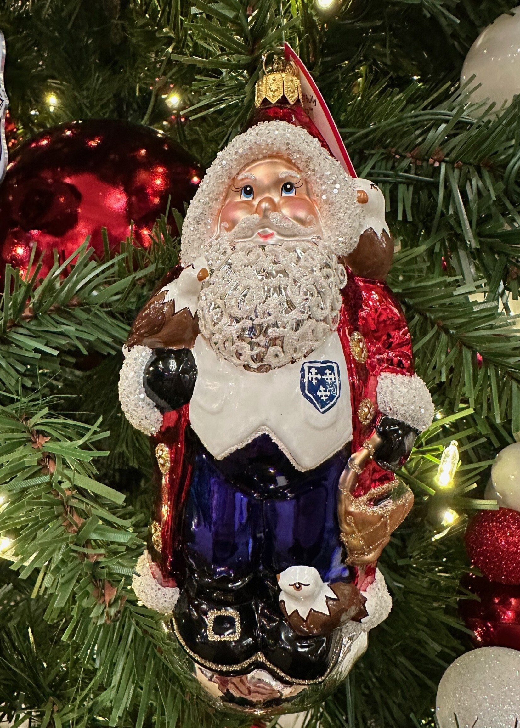 The Ornament King Custom ESD Santa with Eagles