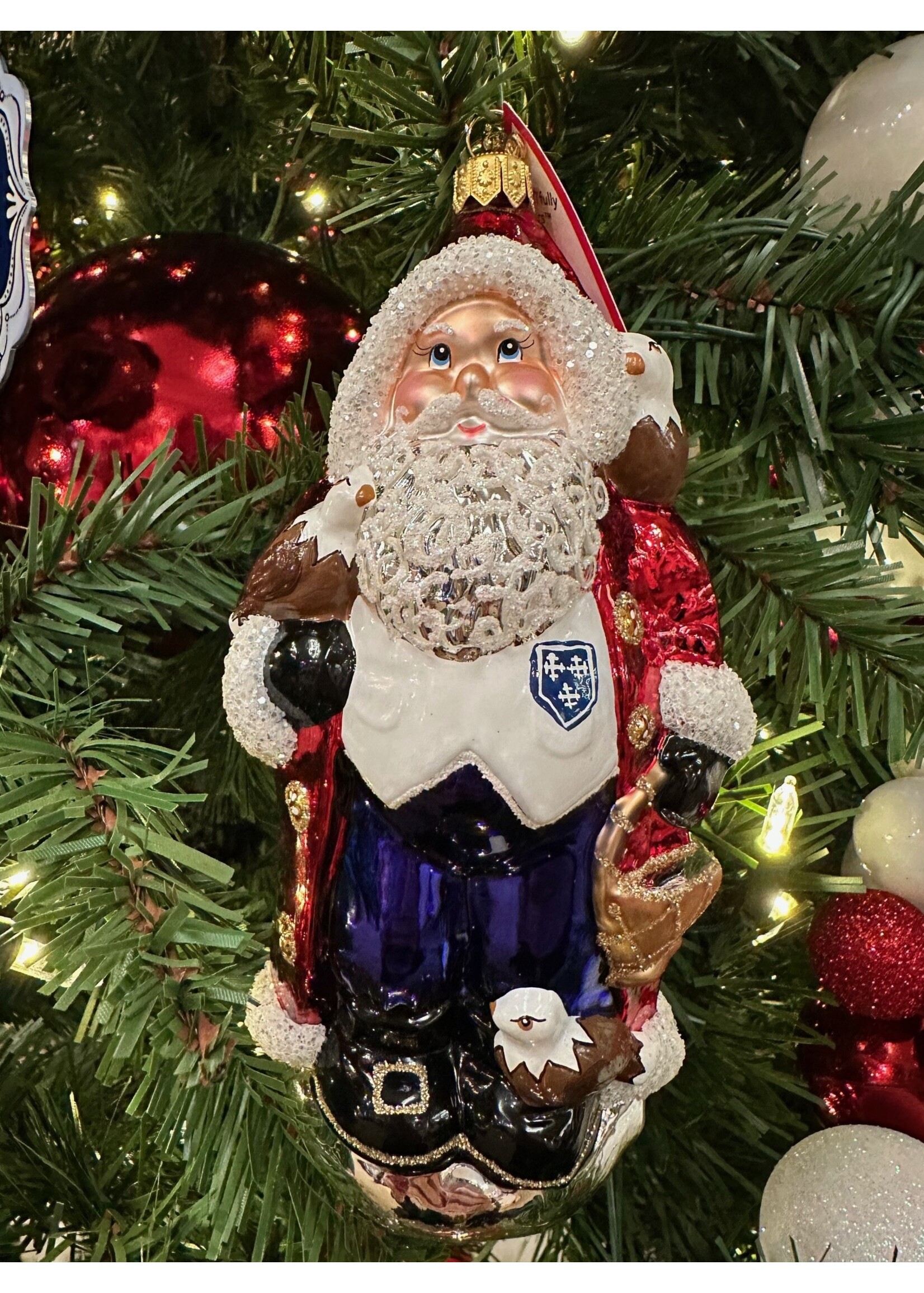 The Ornament King Custom ESD Santa with Eagles