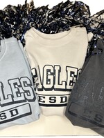 Blue 84 Dyed Ringspun Fleece Crew with Velvet EAGLES