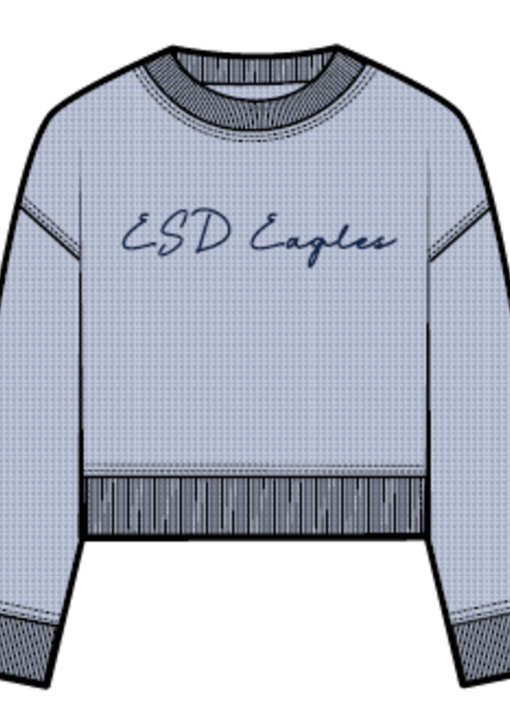 chicka-d chicka-d Cool Down Cropped Pullover Ink ESD Eagles