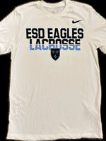 Nike Nike Dri Fit Cotton Tee ESD EAGLES LAX Navy Lt. Blue