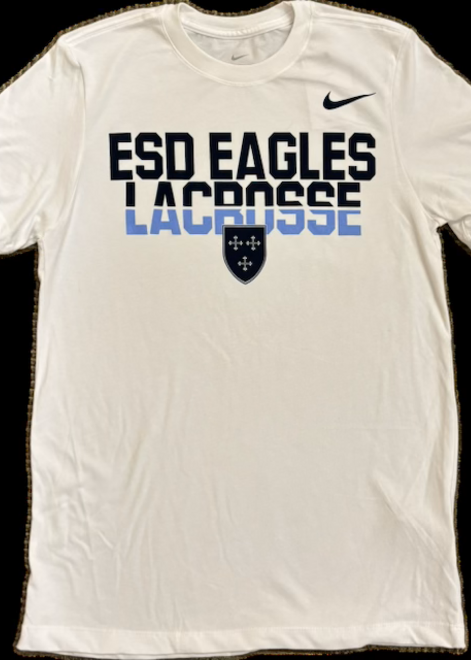 Nike Nike Dri Fit Cotton Tee ESD EAGLES LAX Navy Lt. Blue