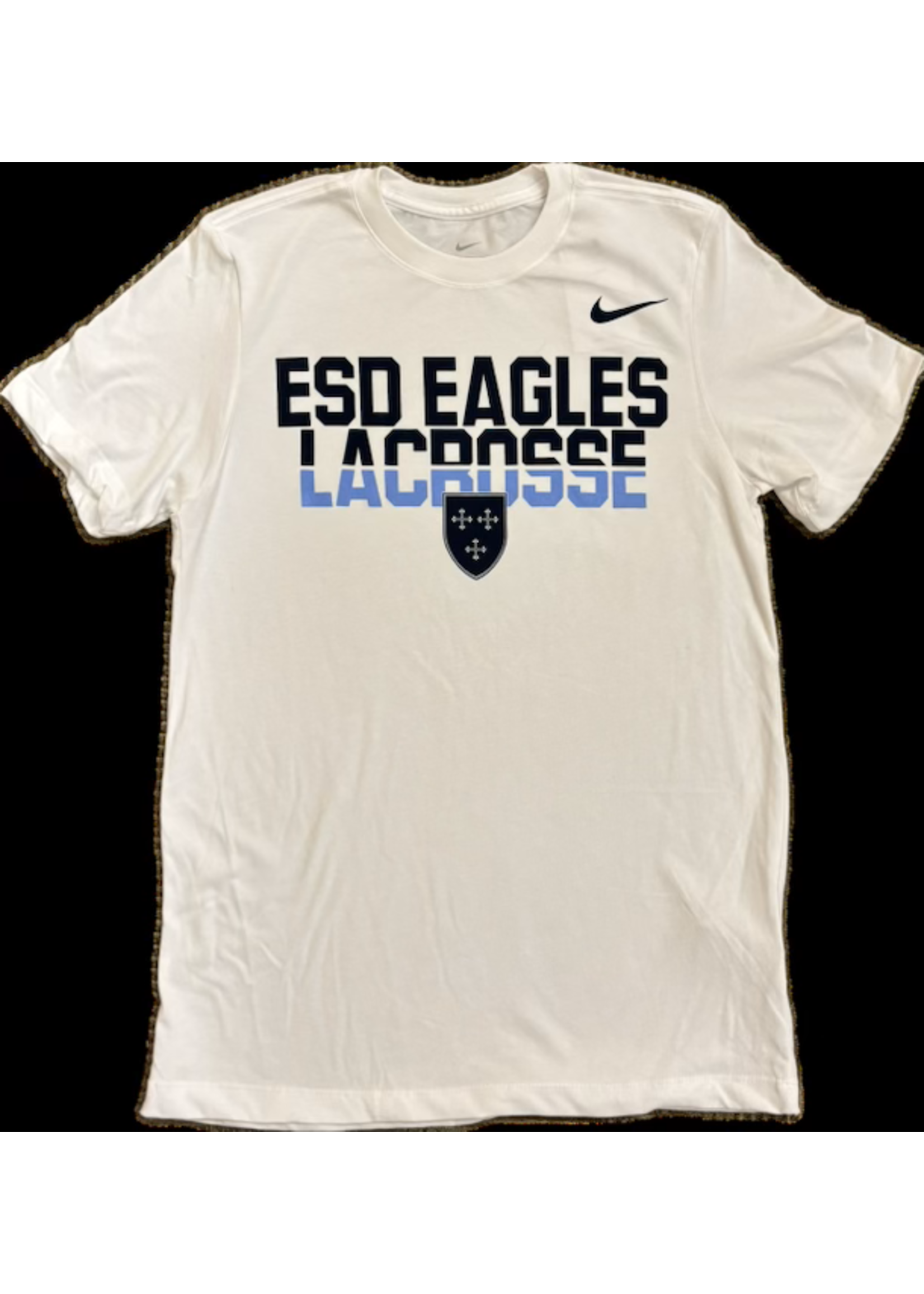 Nike Nike Dri Fit Cotton Tee ESD EAGLES LAX Navy Lt. Blue