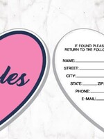 CDI Corp Heart Pink Acrylic Bag Tag