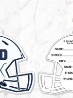 CDI Corp Football Helmet White Acrylic Bag Tag
