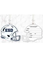 CDI Corp Football Helmet White Acrylic Bag Tag