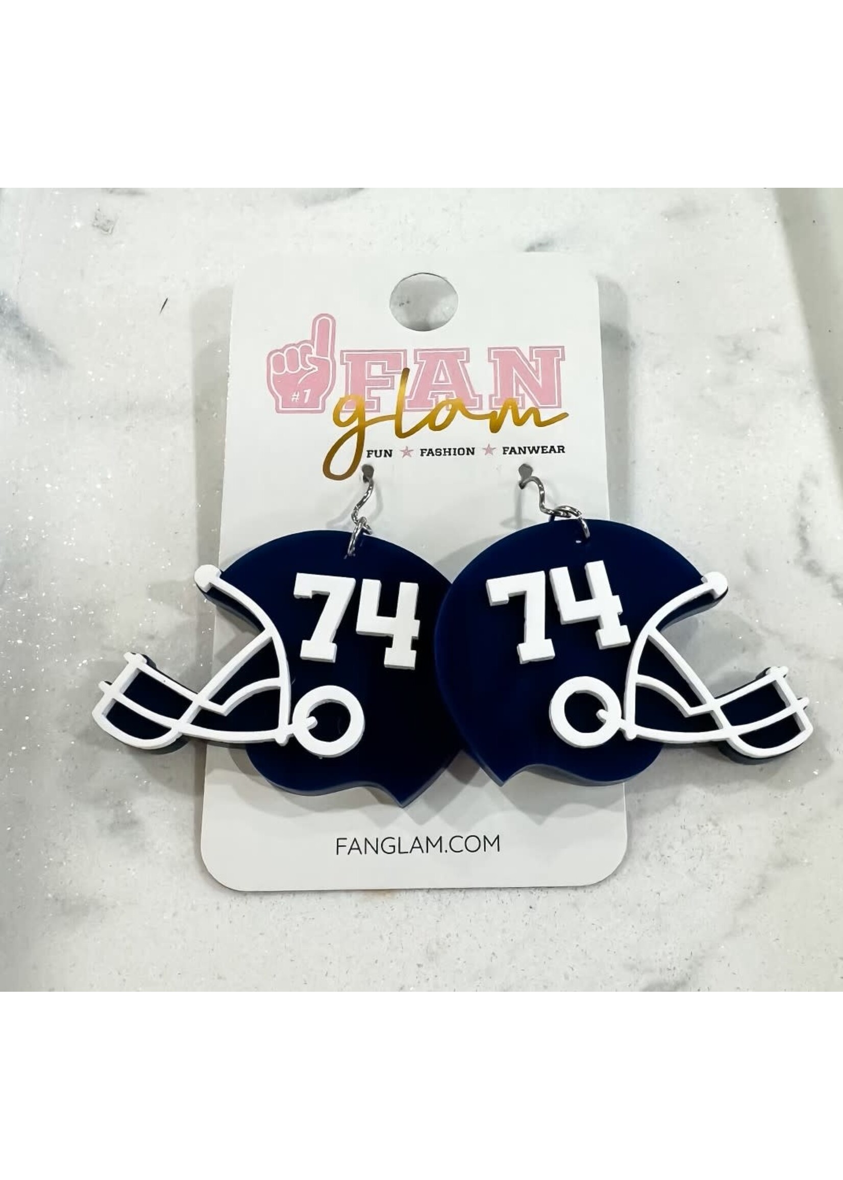 2025 Fan Glam Custom Football Earrings