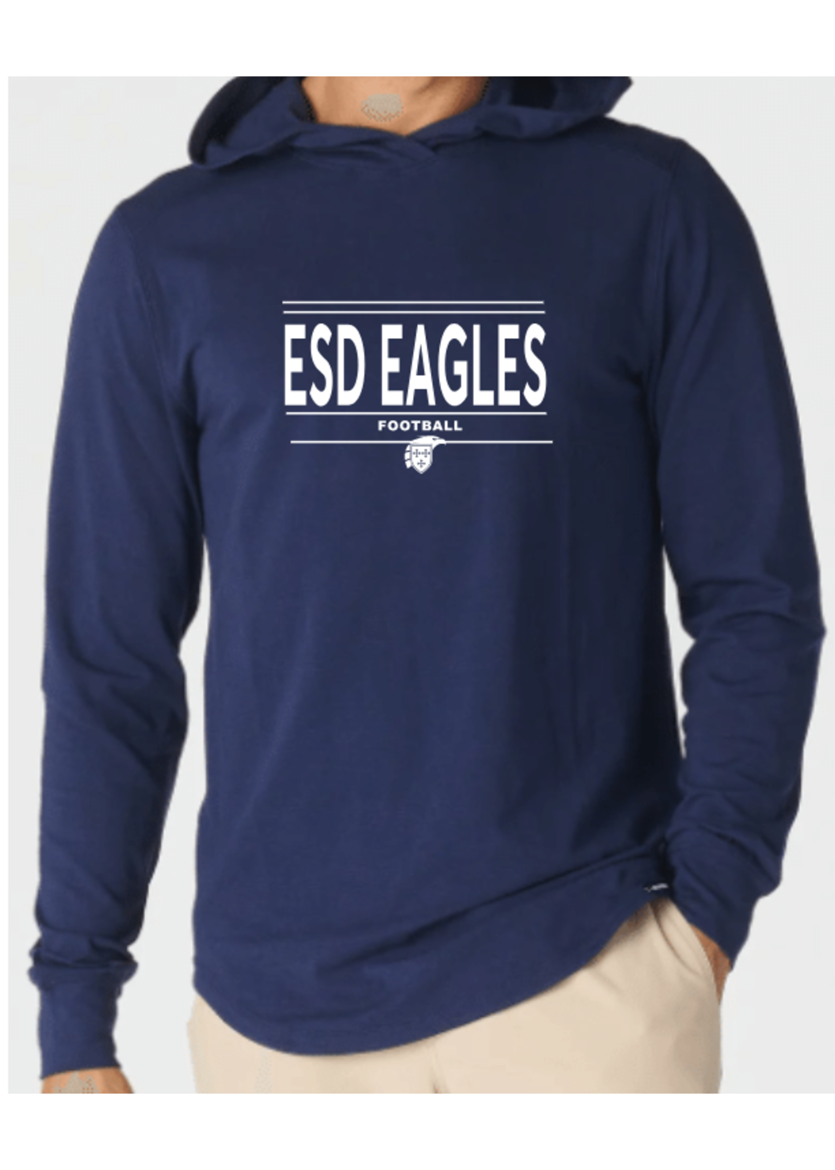 2025 Legends Navy Long Sleeve Cotton Football Tee Hoodie