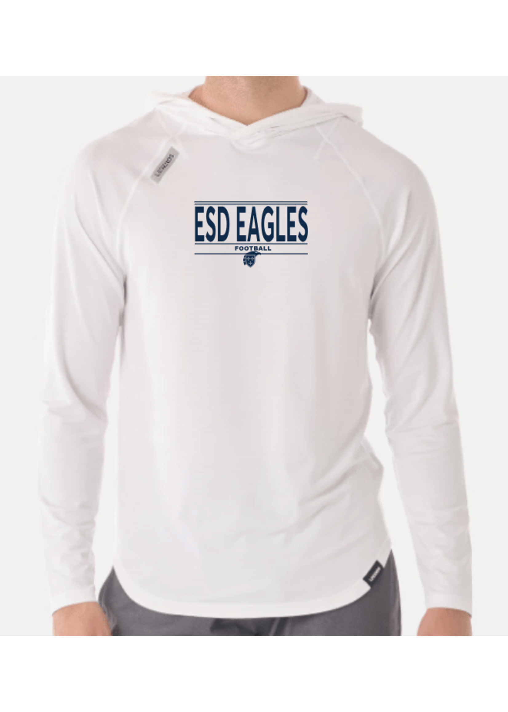 2025 Legends White Long Sleeve Dri-Fit Football Tee Hoodie