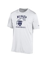 Champion Mens Athletic Tee White FOOTBALL