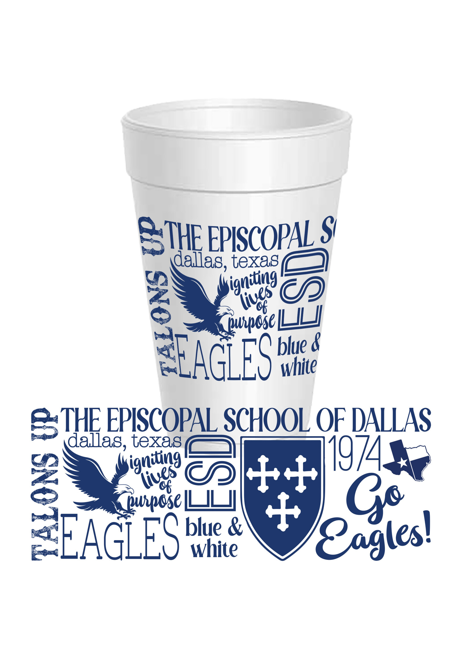 Sassy Cups - 10 Count Styrofoam Cups