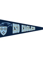 Neil Enterprises Neil Enterprises 9x24 Navy Pennant with Lt Blue and Gold