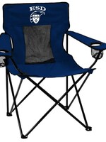 Logo Brands Elite Folding Chair Navy