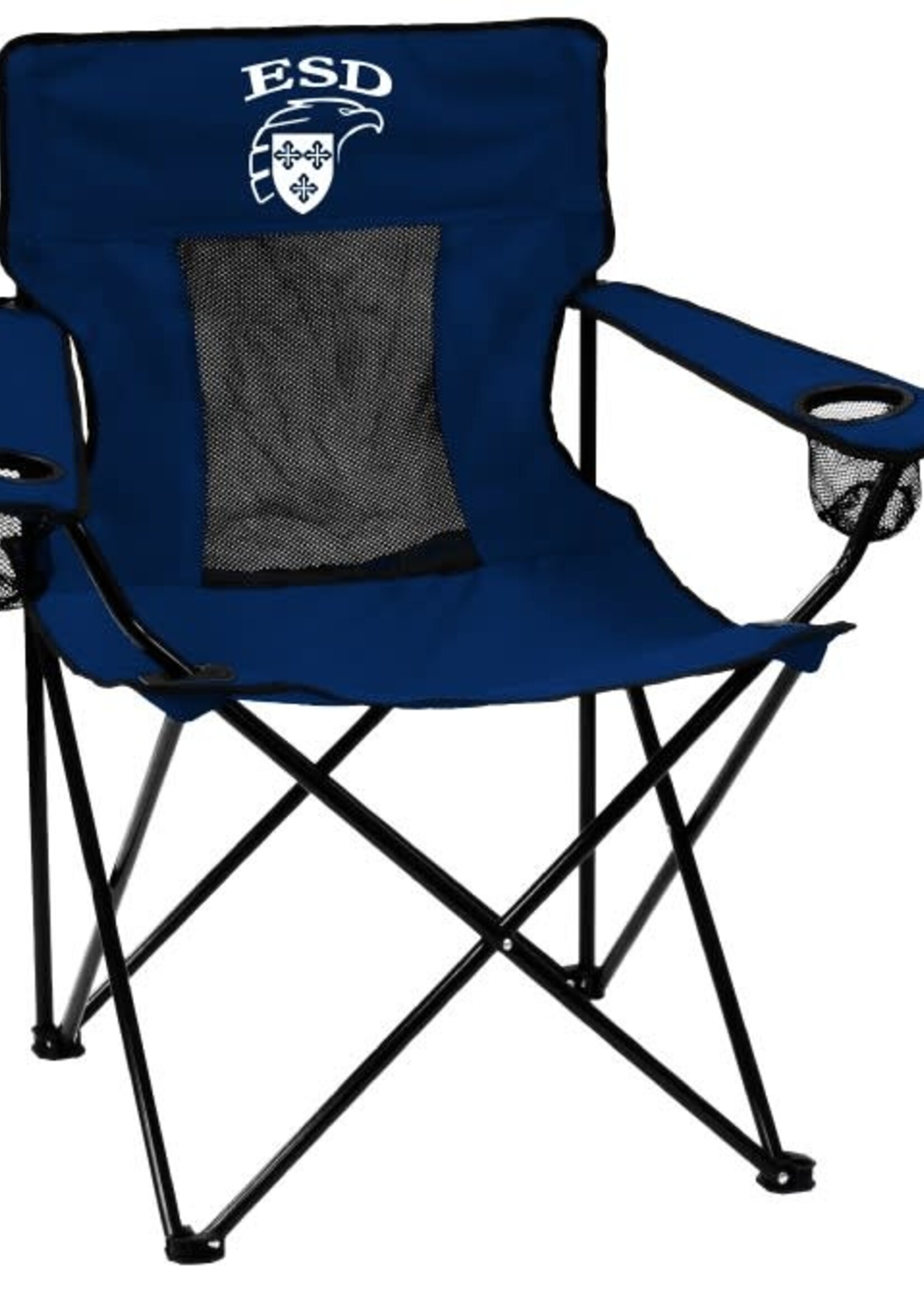 Logo Brands Elite Folding Chair Navy