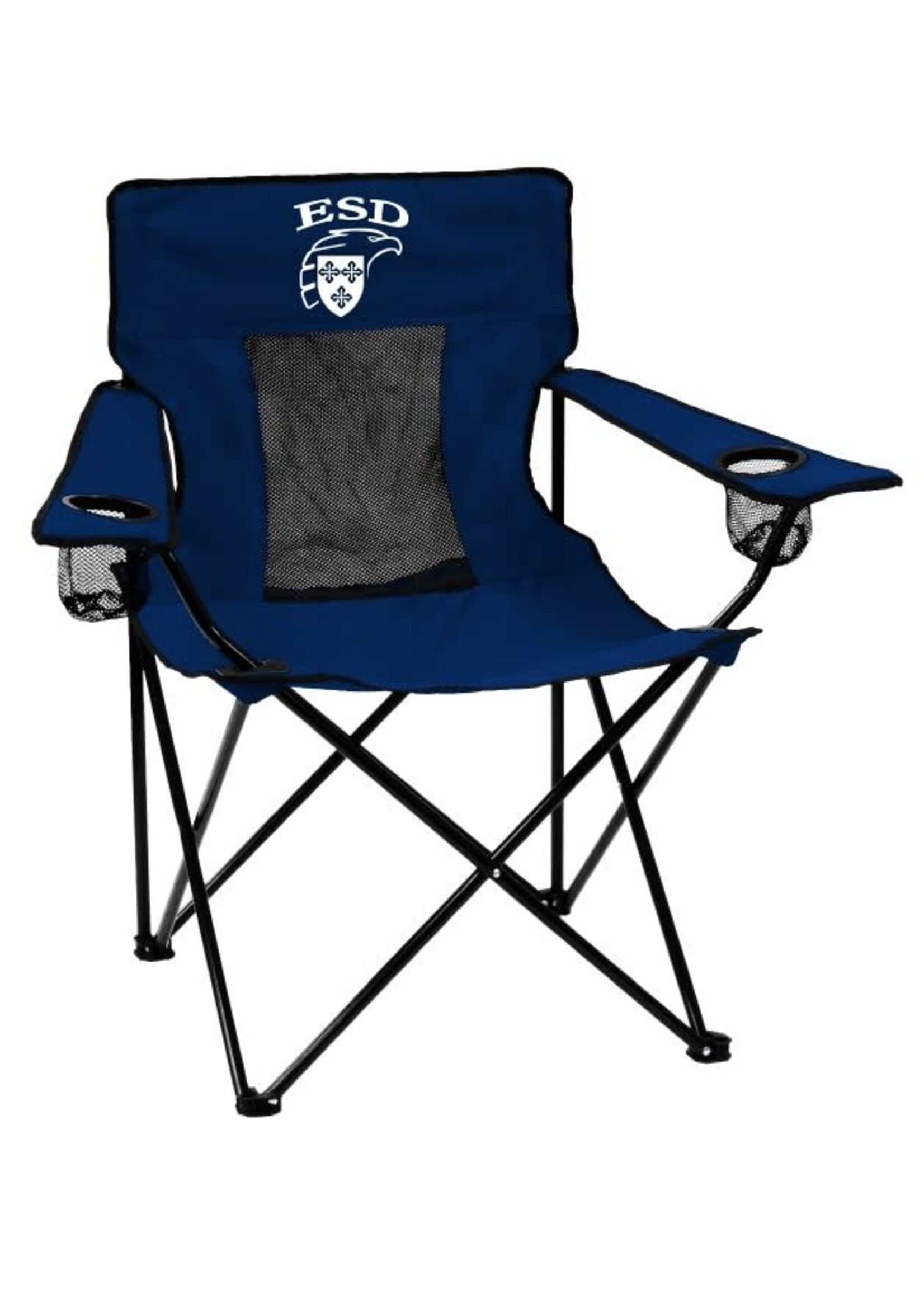 Logo Brands Elite Folding Chair Navy