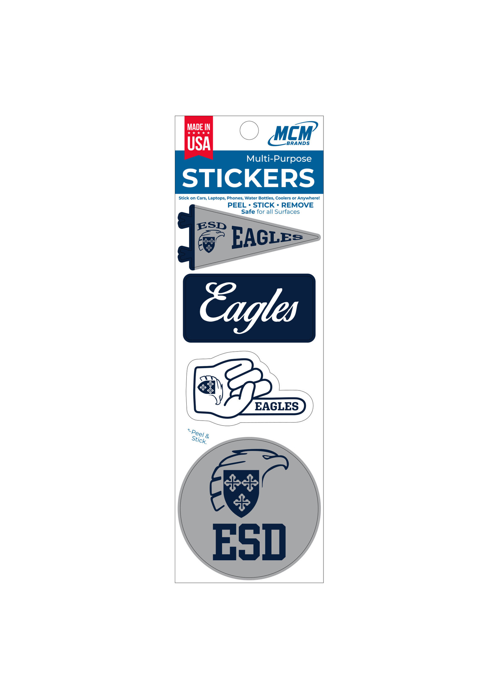 MCM Brands Sticker Sheet ESD Eagles Variety
