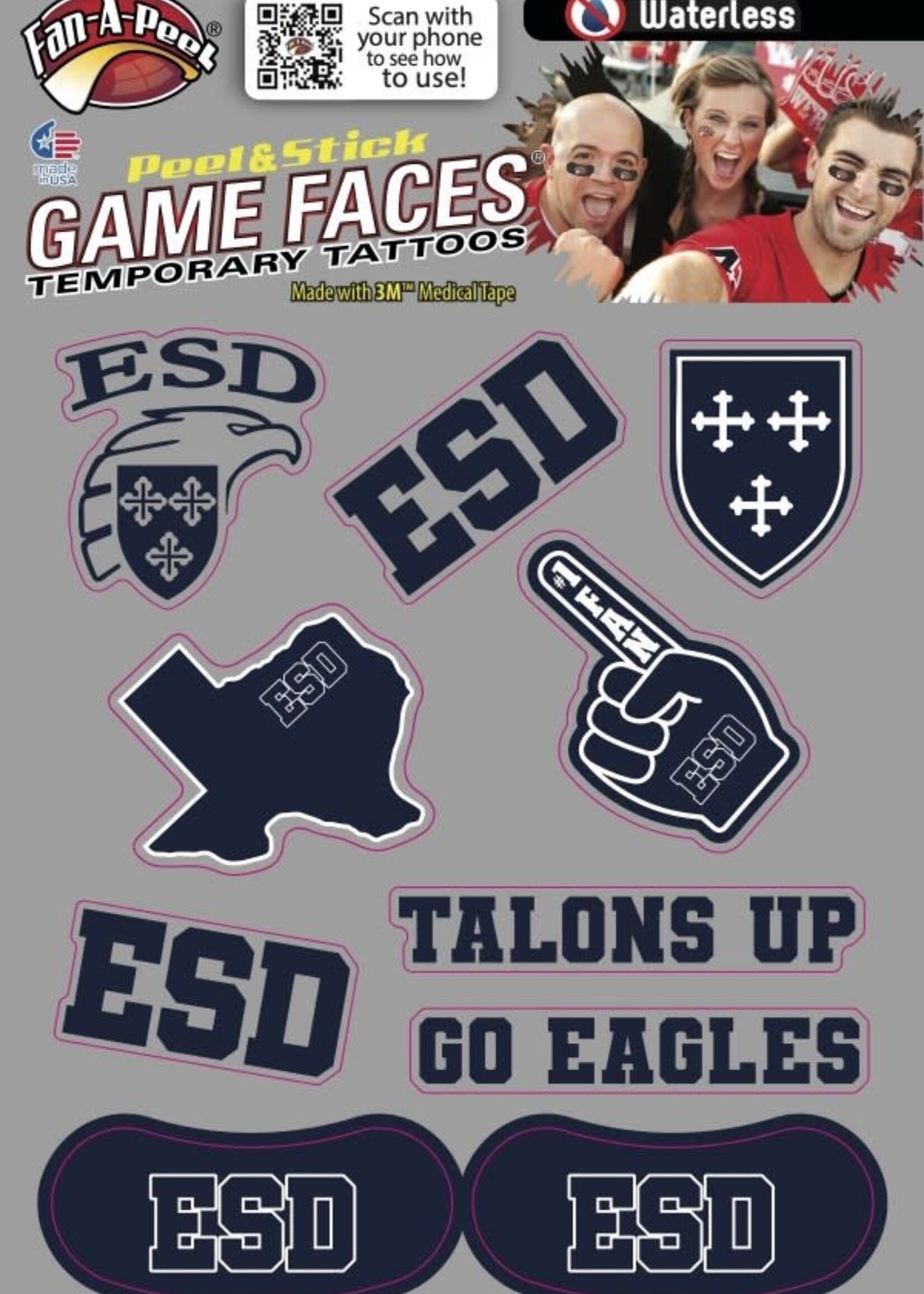 Game Faces Temp Tattoos