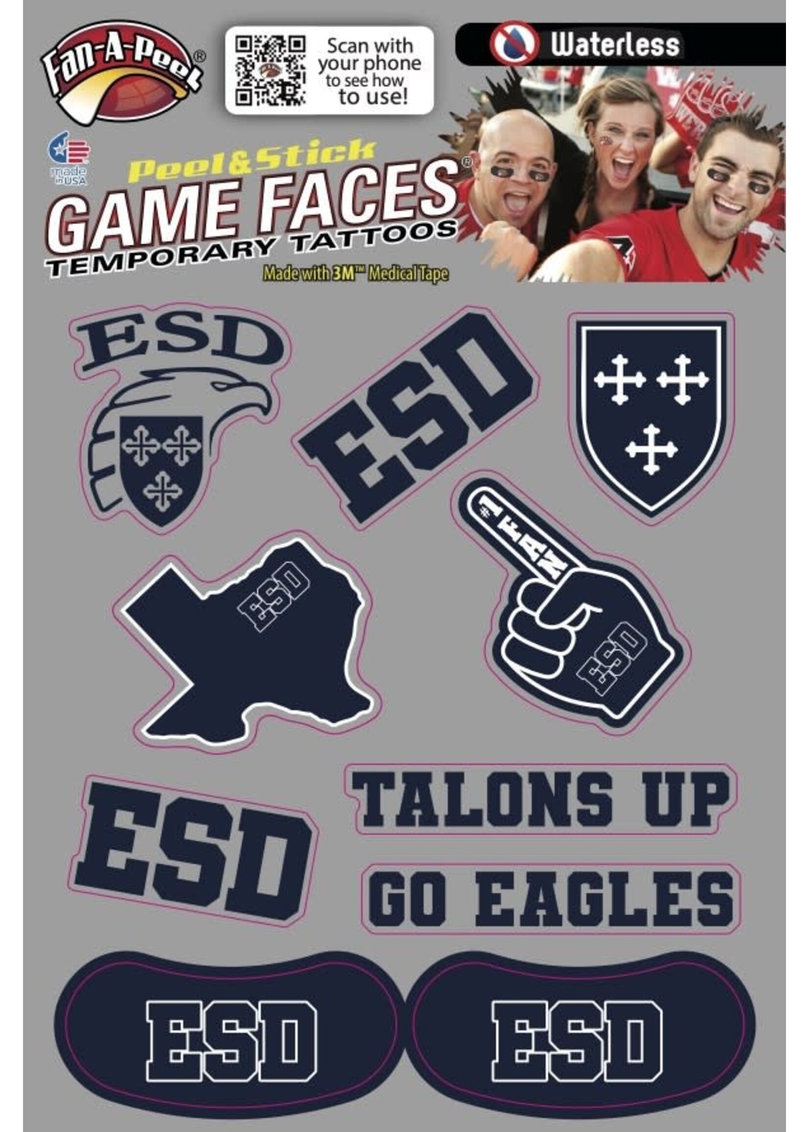 Game Faces Temp Tattoos