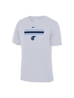 Nike NIKE Legend Tee WHT with Navy and Lt Blue Stripes