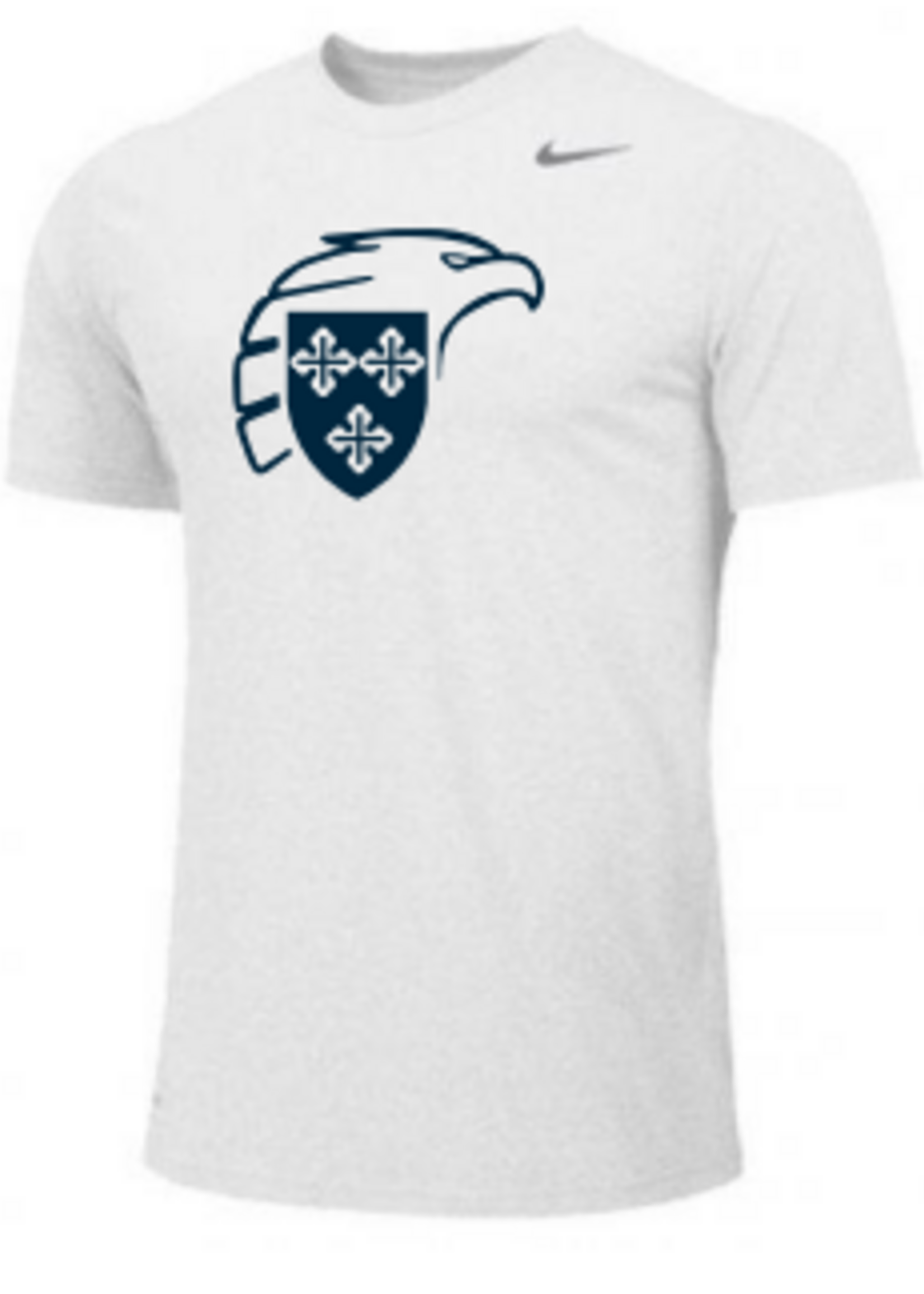 NIKE Youth Legend Tee WHT with Eagle Shield