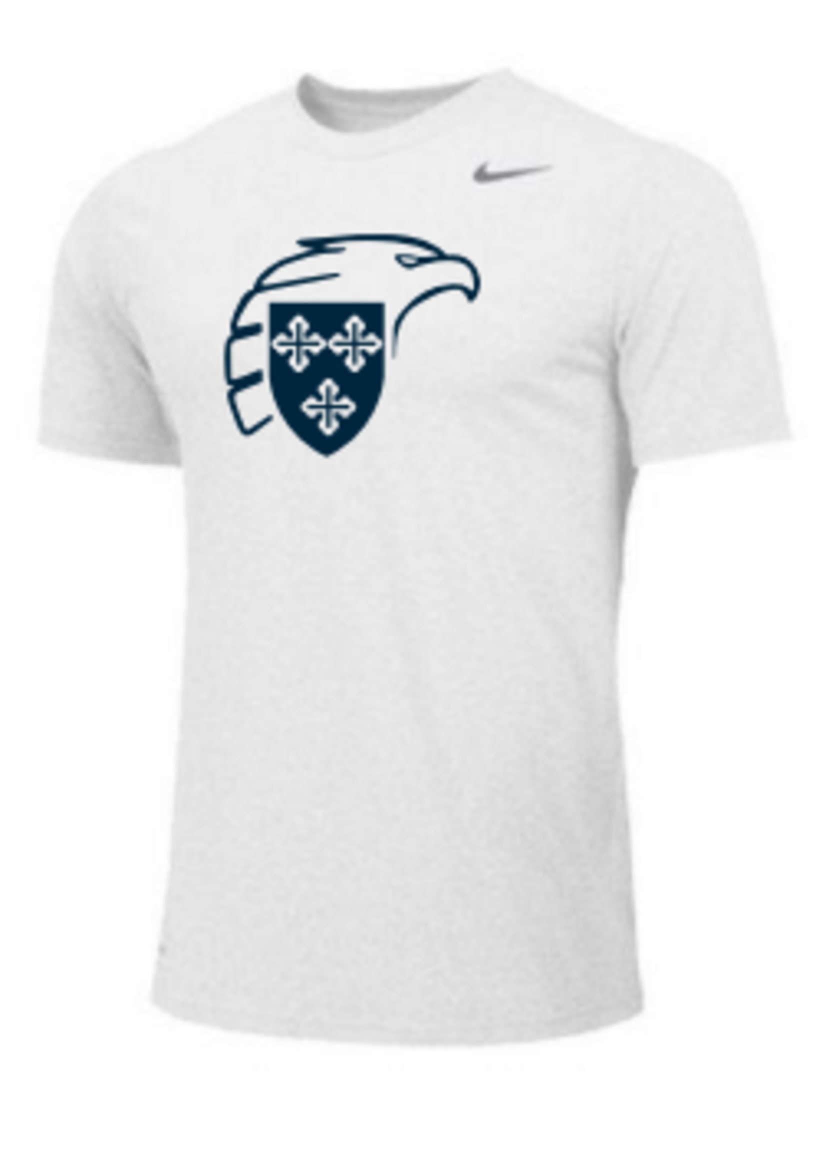 NIKE Youth Legend Tee WHT with Eagle Shield