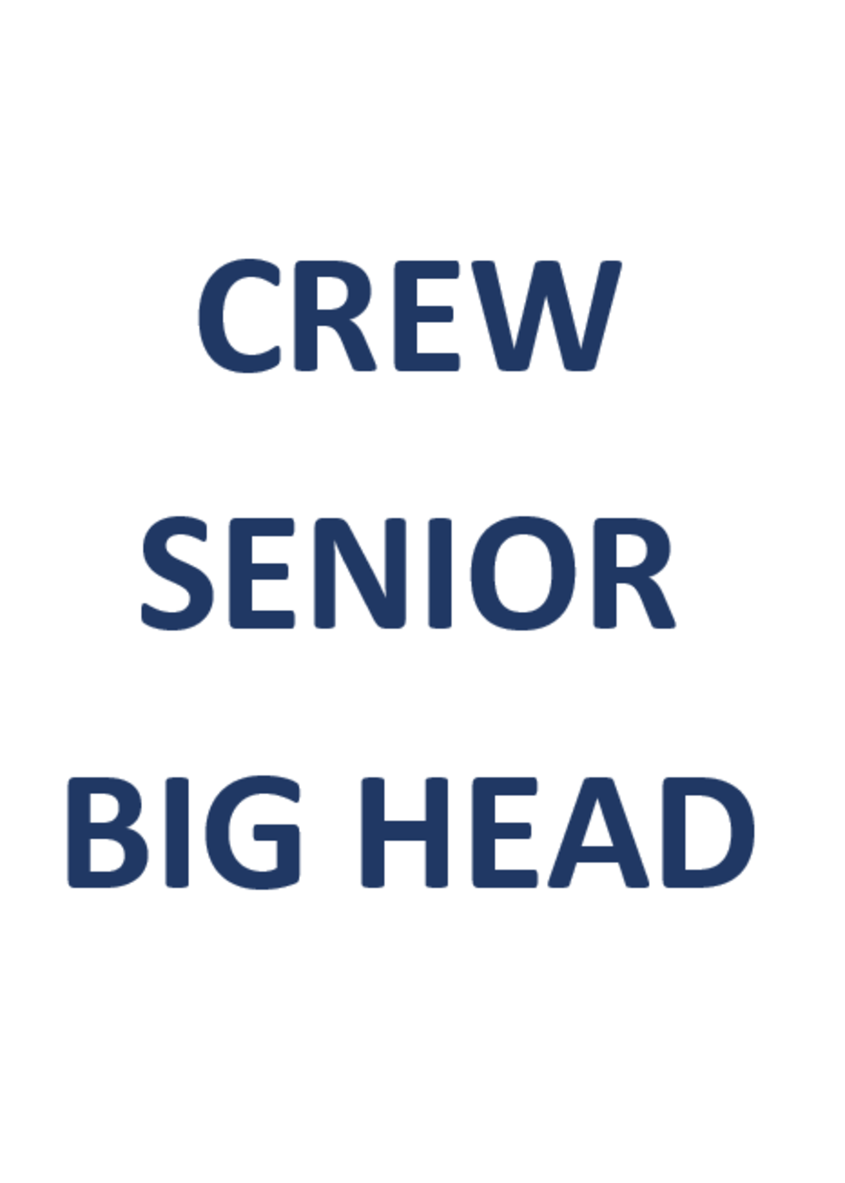 2026 Crew Senior Big Head