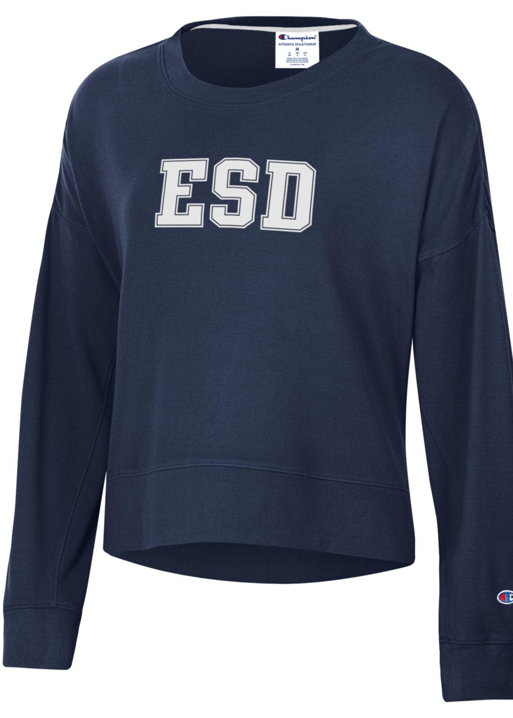 Champion Wmn Sueded Crew Navy ESD