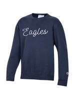Champion PB Fleece Crew Navy with Script Eagles
