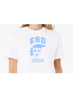 2025 Middle School Cheer - White Crop Tee