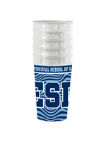 Spirit Products 16oz Stadium Cup 5 Pack with Navy Wave