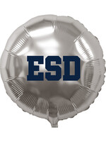 Spirit Products 18 in Foil Balloon Silver with Navy ESD