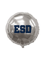 Spirit Products 18 in Foil Balloon Silver with Navy ESD