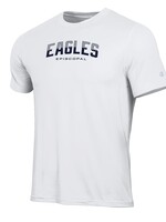 Champion Men's Ath SS Tee Wht w Two Tone Eagles Arched