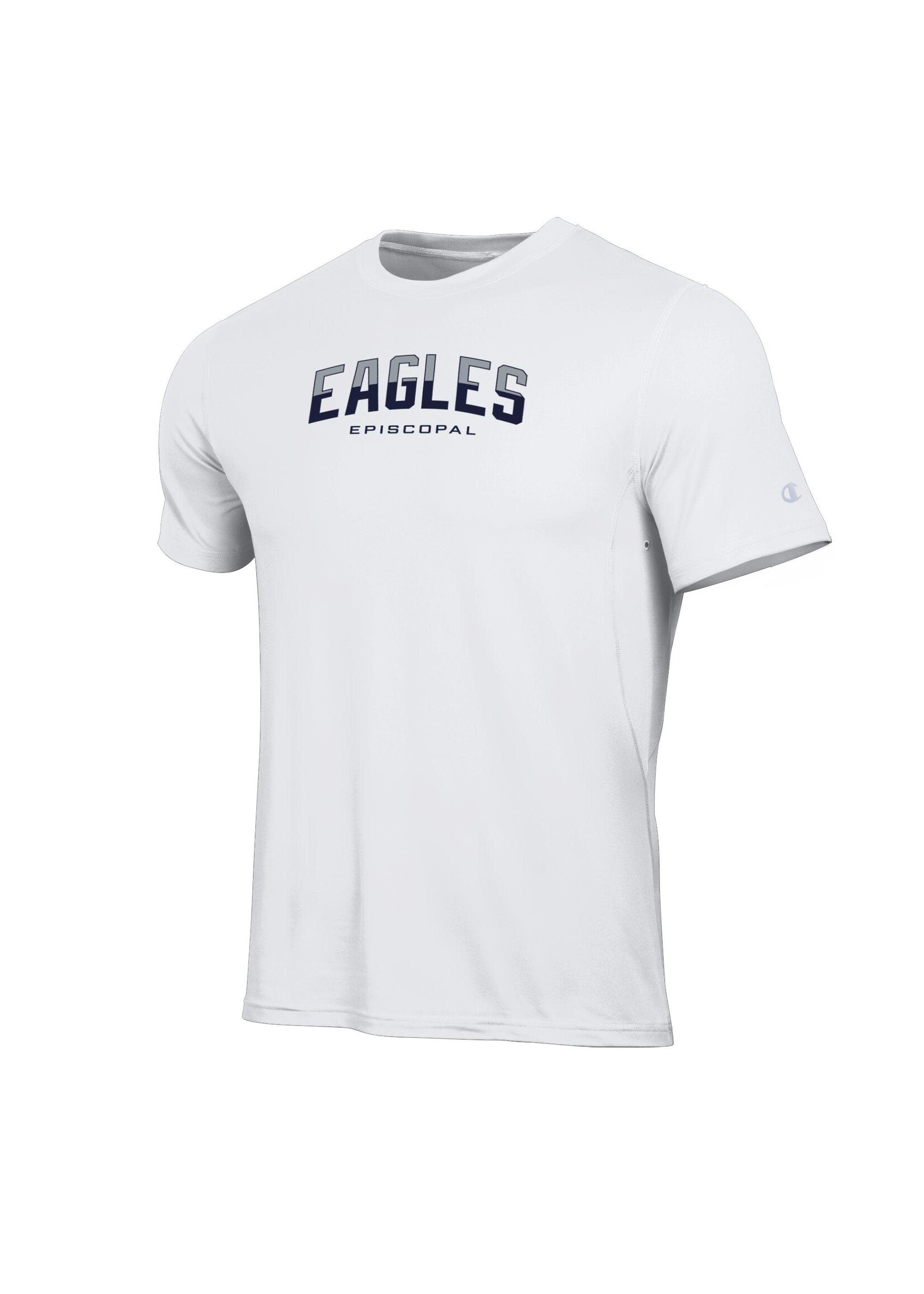 Champion Men's Ath SS Tee Wht w Two Tone Eagles Arched
