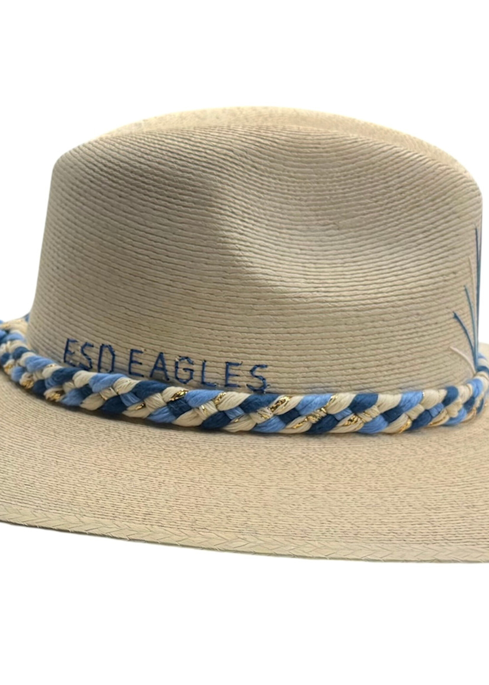 CS Custom Palm Straw Hat with ESD EAGLES