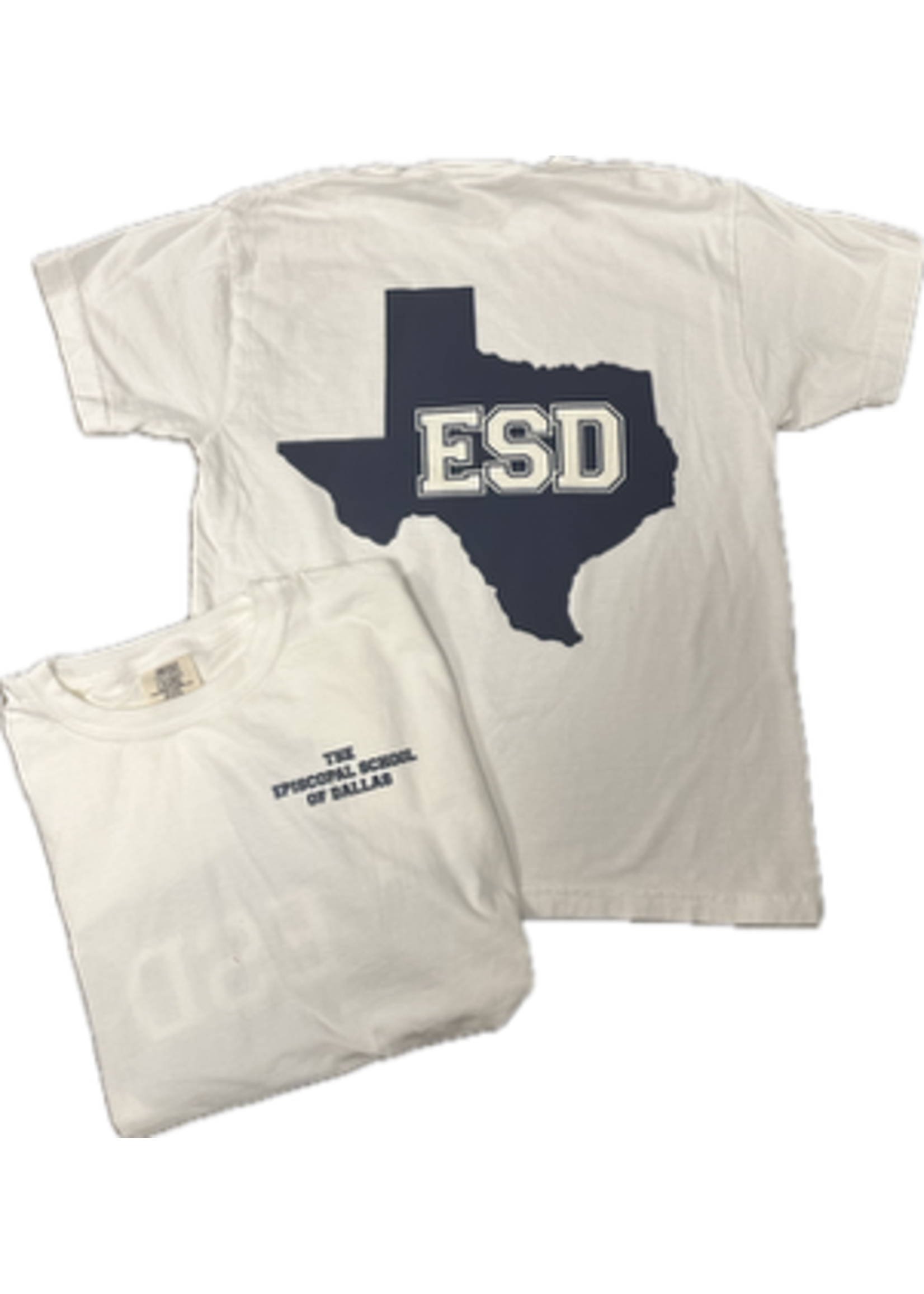 EN T-Shirt Texas with White Sparkle ESD on Navy TX
