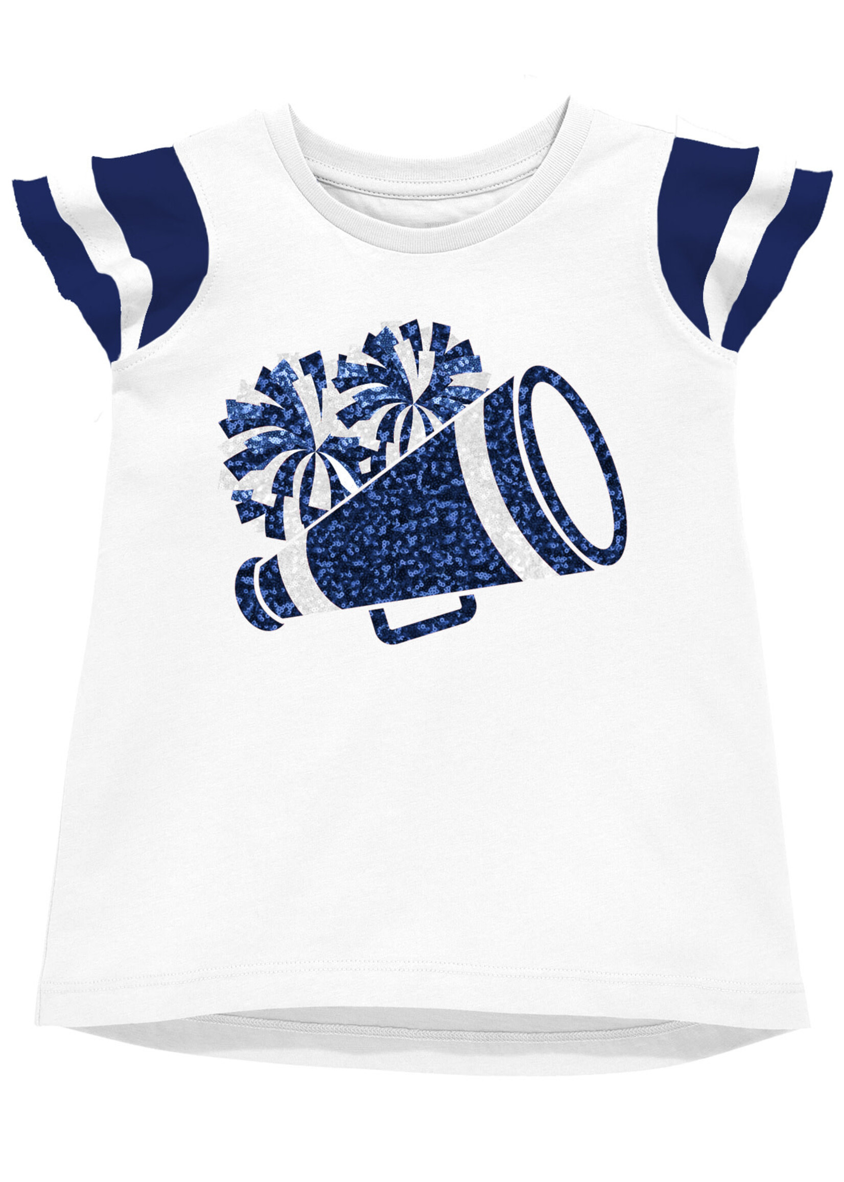 Azarhia AZARHIA  Shimmer Ruffle Sleeve Megaphone